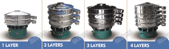 Different layers vibrating sieve